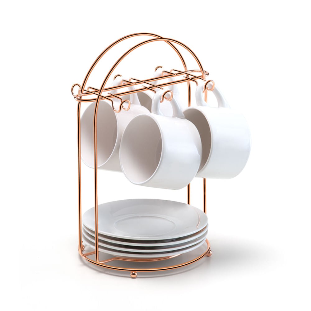 Suporte Para Xicara De Cha Rose Gold