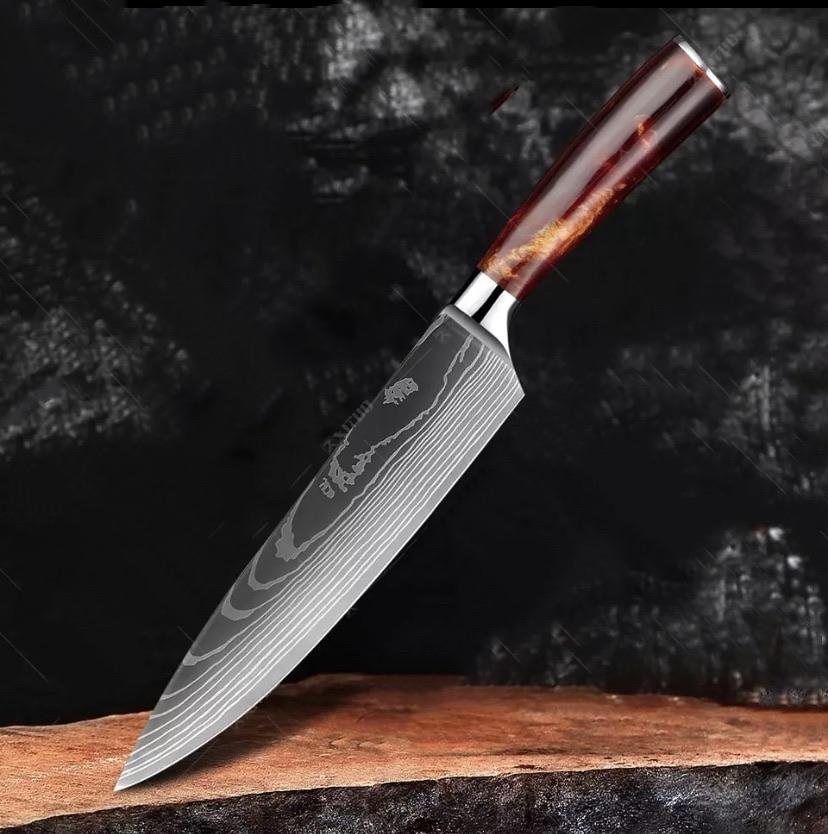 KIT CHURRASCO COMPLETO (60% OFF) - Petisqueira com 6 garfinhos + Faca + Afiador + Escova Limpa Grelha + Maçarico Culinário