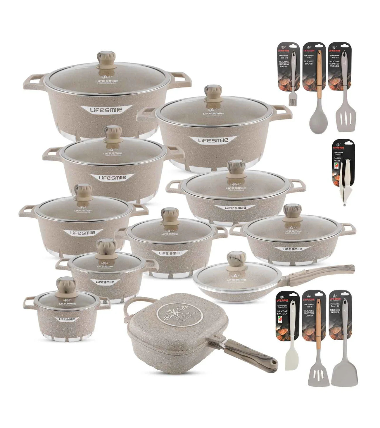 Conjunto de Panelas de Cerâmica Antiaderentes - 11 PEÇAS