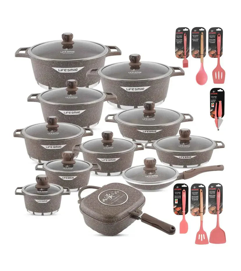 Conjunto de Panelas de Cerâmica Antiaderentes - 11 PEÇAS