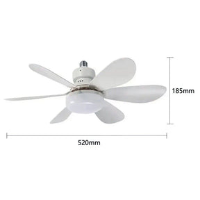 Ventilador de Teto Moderno 6 Pás com Luz LED Silencioso e Controle Remoto – Design Elegante para Quartos e Salas