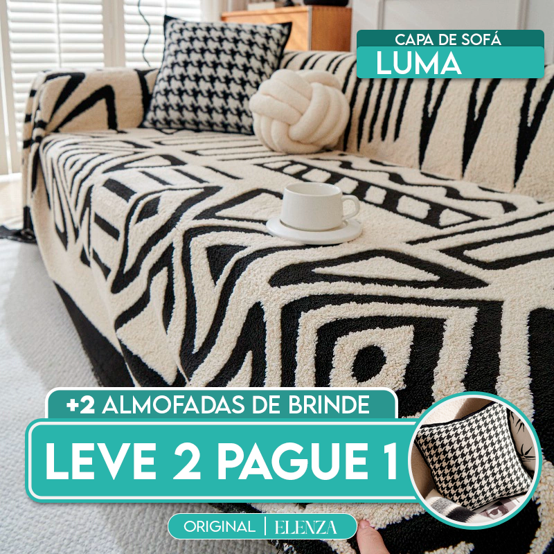 [Leve 2 Pague 1] Capa de Sofá Luma (Design Inovador para sua Casa) +BRINDES: 2 Almofadas